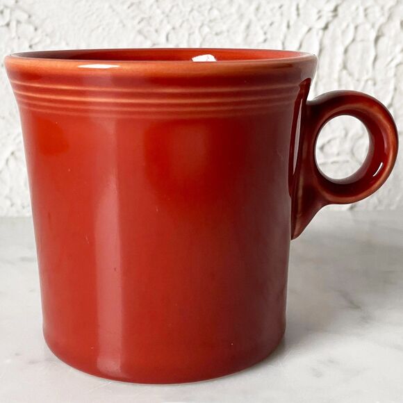 Fiestaware Tom & Jerry Ring Handle Mug - Paprika Fiesta Ware Homer Laughlin Cup - Picture 2 of 6